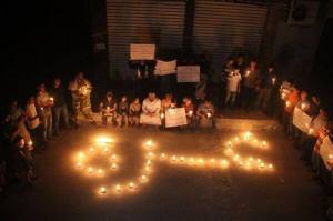 Vigil in solidarity with Gaza, in Aleppo Syria Photo via: Syria Untold